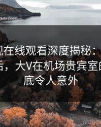蘑菇影视在线观看深度揭秘：mogutv风波背后，大V在机场贵宾室的角色彻底令人意外