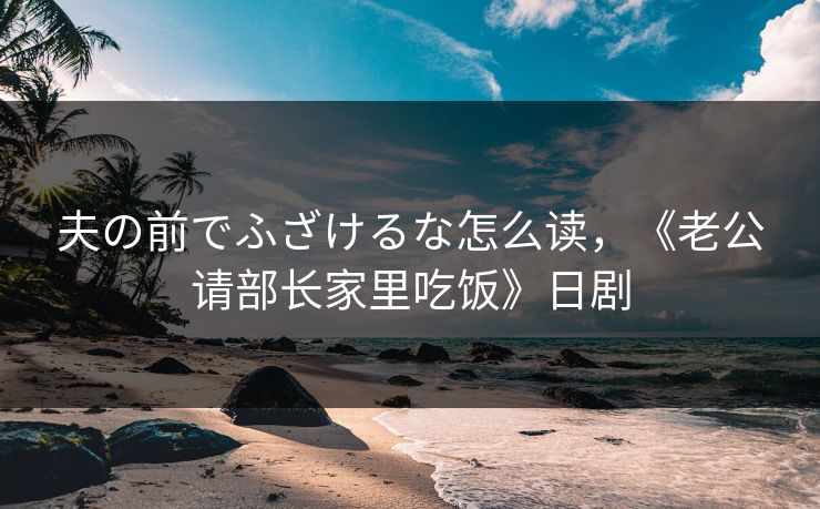 夫の前でふざけるな怎么读，《老公请部长家里吃饭》日剧